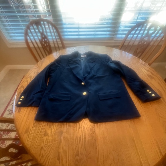 Pendleton Jackets & Blazers - Pendleton Plus Vintage Navy Blue Wool Blazer Gold Crest Buttons Size 22 ? Jacket